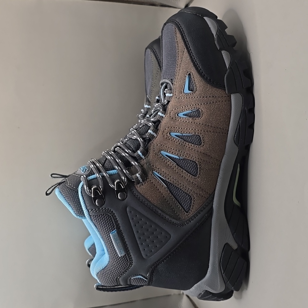Shulook SL-TEX Hiking Boots Women's 9 Gray Blue Light Shoe Waterproof Outdoors